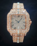 Rose Gold Full Iced-Out Premium Diamond Watch