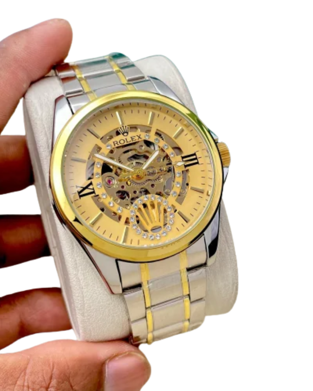 Untitled design - 2026-01-27T160910.155 Rolex-Style Luxury Gold Skeleton Watch - Image 1