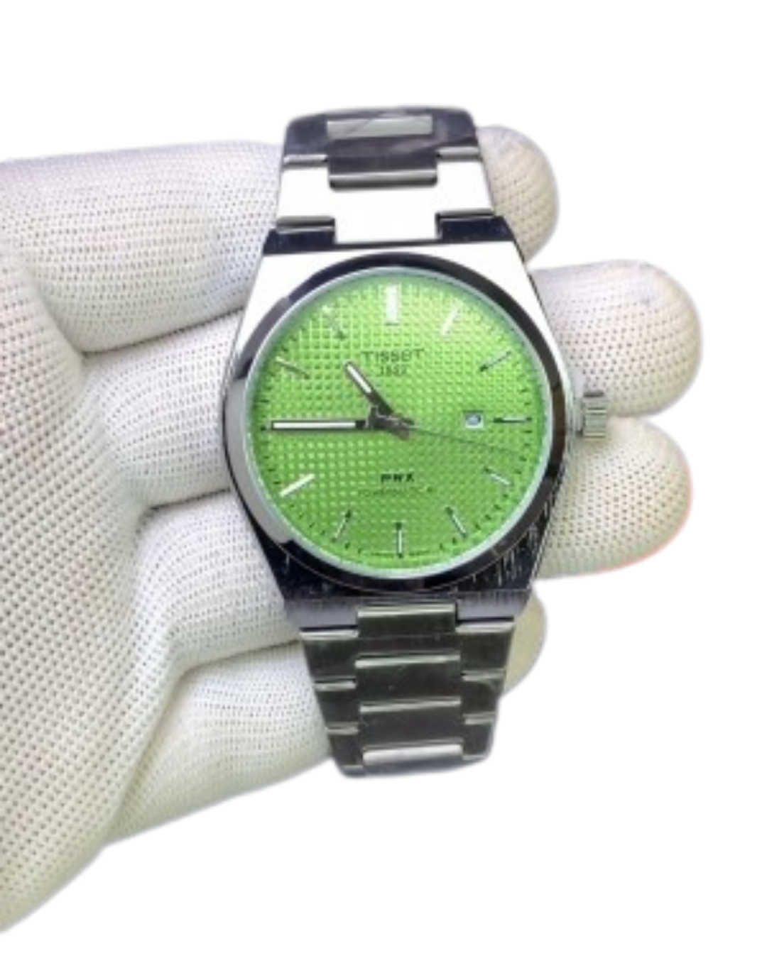 Untitled design - 2026-01-31T131430.152 Tissot PRX Green Textured Dial – Stainless Steel Edition - Image 1