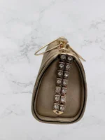 Golden stripped clutch bag - Image 2