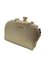 White & Gold Beaded Handbag - Image 2