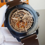 Fossil Automatic Skeleton Brown Leather Watch for Men