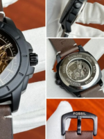 Fossil Automatic Skeleton Brown Leather Watch for Men - Image 4