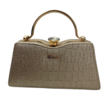 Luxury Exotic Golden Textured Handbag