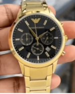 Luxury-Inspired Gold Stainless Steel Chronograph Watch | Black Dial | Premium Men’s Timepiece - Image 3