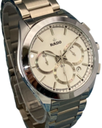 Luxury-Inspired Silver Stainless Steel Chronograph Watch | Elegant White Dial | Premium Men’s Timepiece