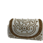 Embroidered beaded women clutch bag