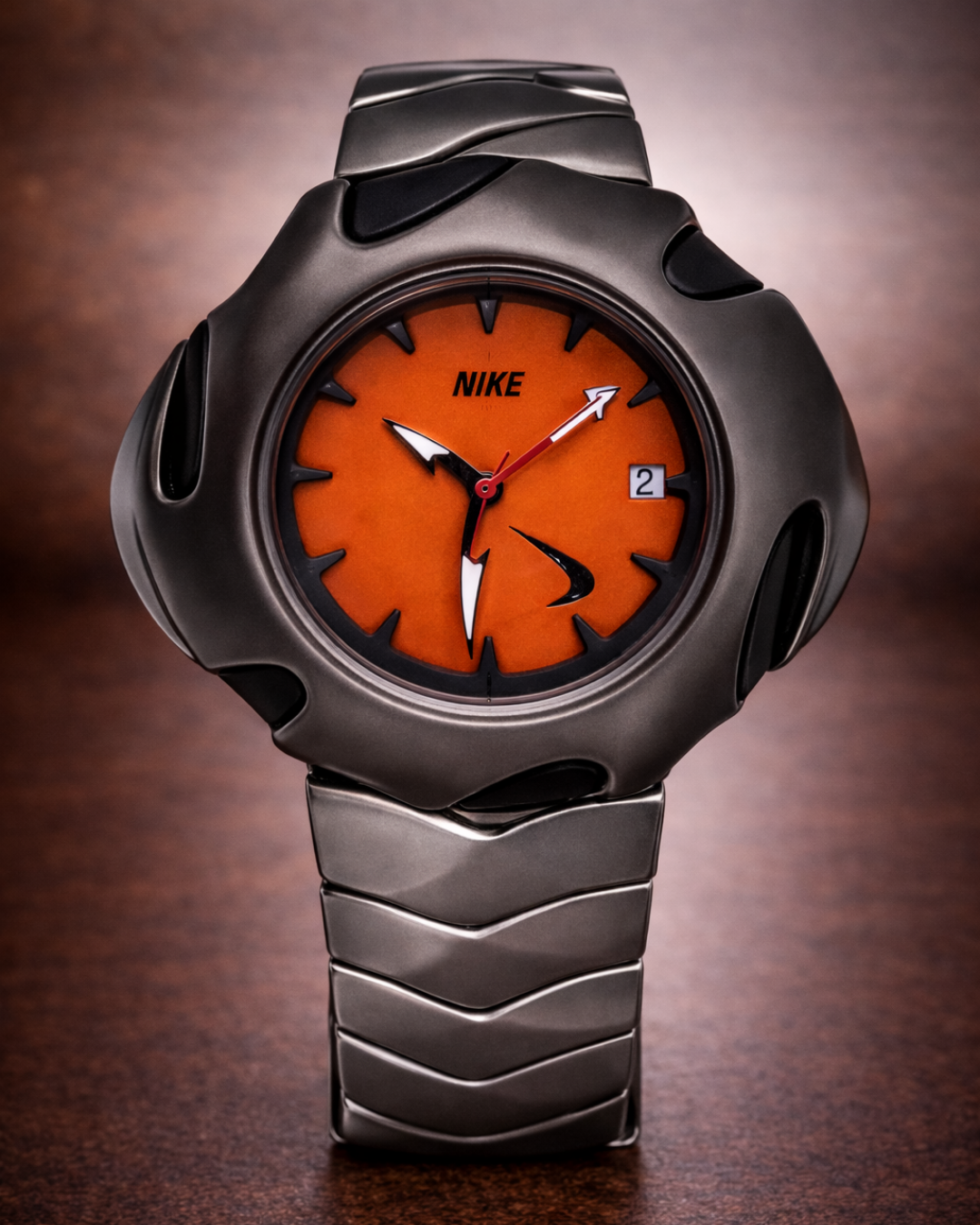 v (19) Nike BlazeX Fire Orange Analog Watch - Image 1